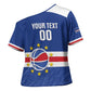 Cape Verde Basketball Custom Cross Shoulder Shirt Come On Blue Sharks