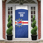 Cape Verde Basketball Custom Door Cover Come On Blue Sharks