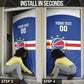 Cape Verde Basketball Custom Door Cover Come On Blue Sharks