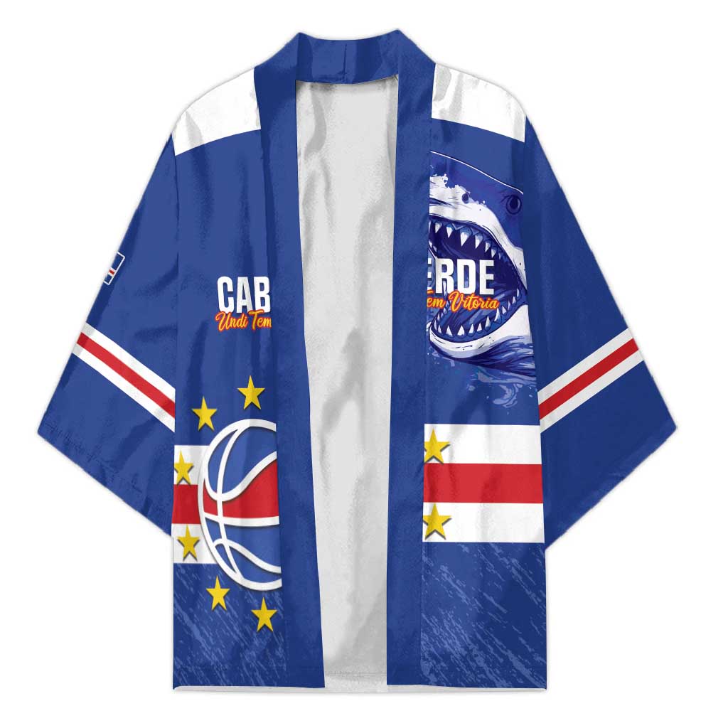 Cape Verde Basketball Custom Kimono Come On Blue Sharks