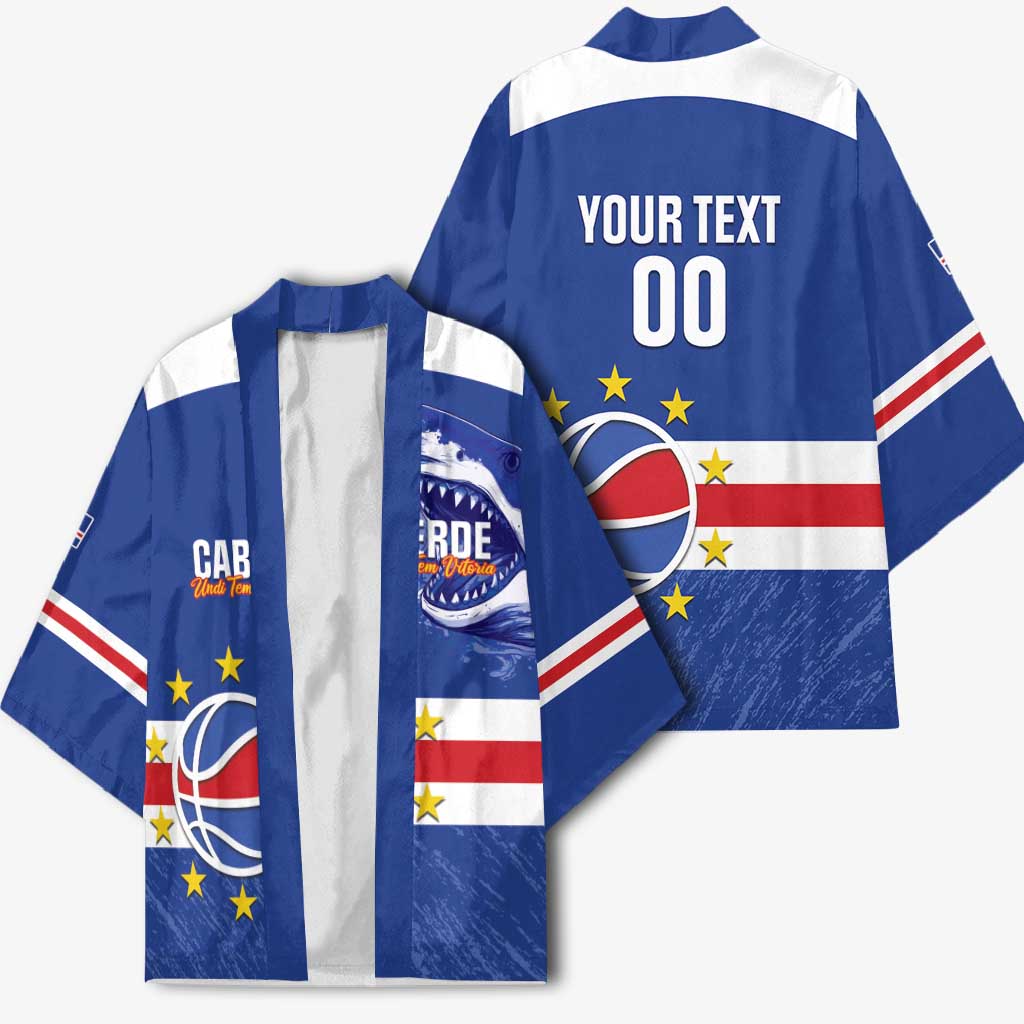 Cape Verde Basketball Custom Kimono Come On Blue Sharks