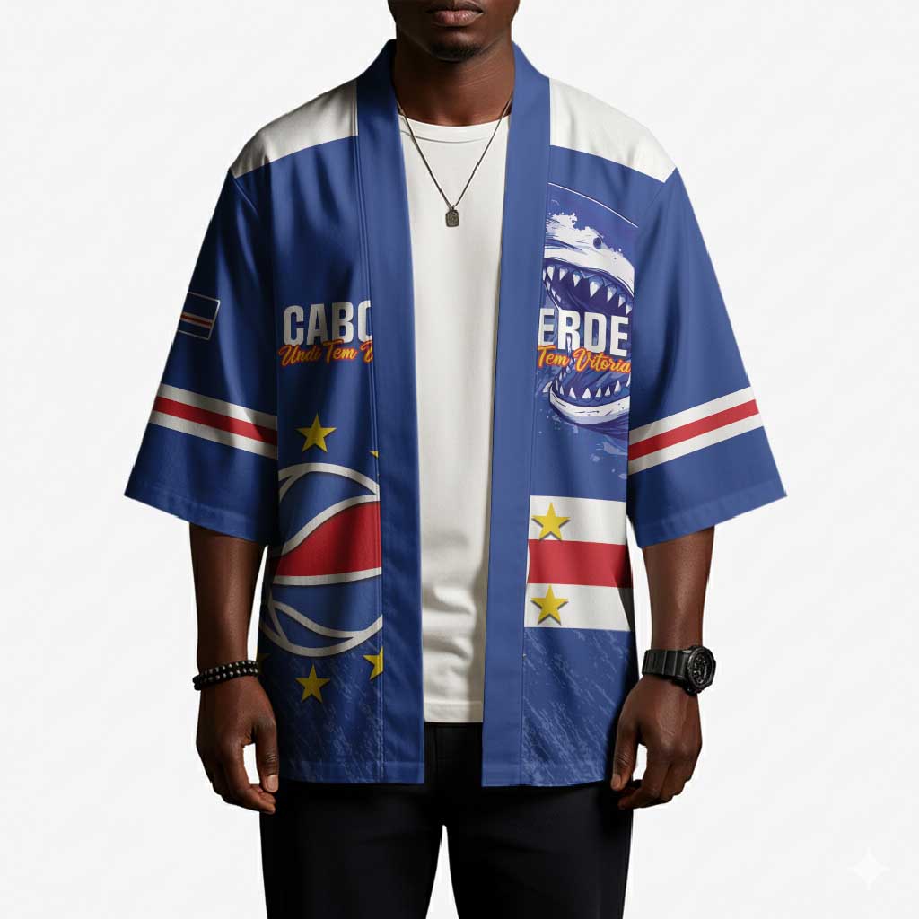 Cape Verde Basketball Custom Kimono Come On Blue Sharks