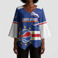 Cape Verde Basketball Custom Kimono Sleeve Blouse Come On Blue Sharks