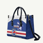 Cape Verde Basketball Custom Leather Bag Come On Blue Sharks