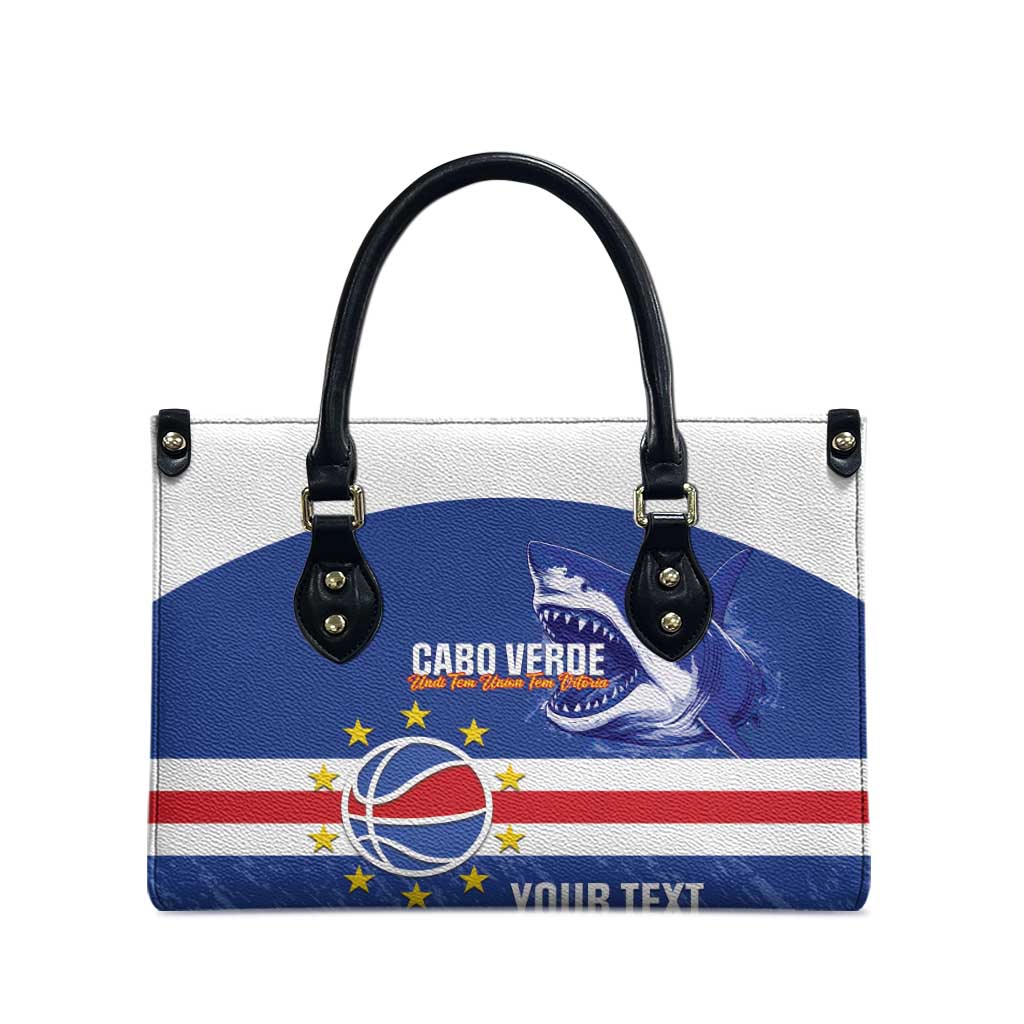 Cape Verde Basketball Custom Leather Bag Come On Blue Sharks