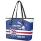 Afro Basketball Custom Cape Verde Leather Tote Bag Come On Blue Sharks - African Pride