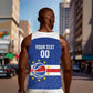 Afro Basketball Custom Cape Verde Men Tank Top Come On Blue Sharks - African Pride