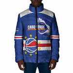 Cape Verde Basketball Custom Padded Jacket Come On Blue Sharks