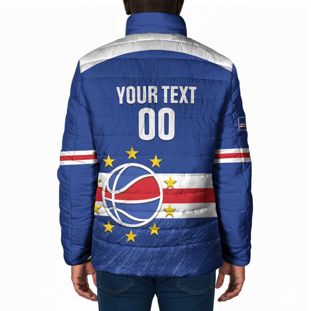 Cape Verde Basketball Custom Padded Jacket Come On Blue Sharks