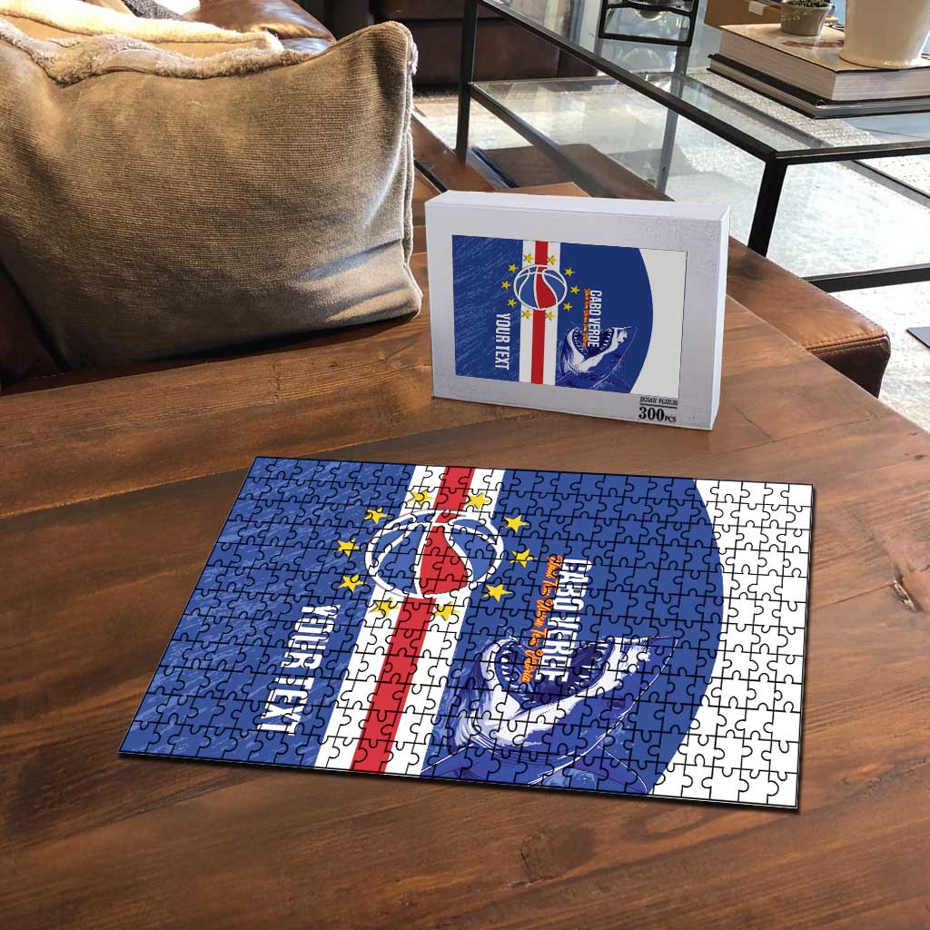 Cape Verde Basketball Custom Puzzle Come On Blue Sharks