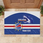 Afro Basketball Custom Cape Verde Rubber Doormat Come On Blue Sharks - African Pride