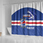 Afro Basketball Custom Cape Verde Shower Curtain Come On Blue Sharks - African Pride
