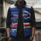 Cape Verde Basketball Custom Sleeveless Puffer Jacket Come On Blue Sharks