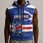 Afro Basketball Custom Cape Verde Sleeveless Zip Hoodie Come On Blue Sharks - African Pride