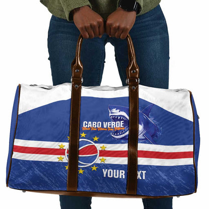 Cape Verde Basketball Custom Travel Bag Come On Blue Sharks