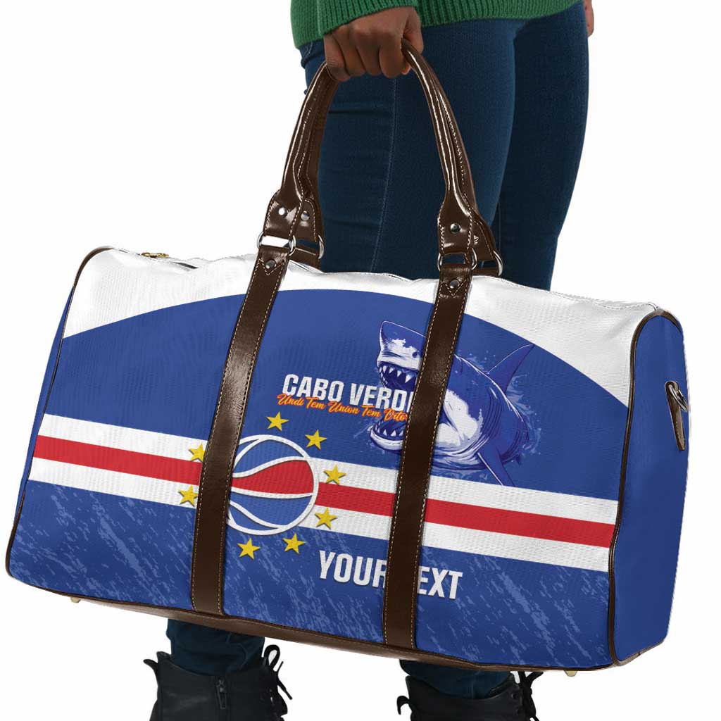 Cape Verde Basketball Custom Travel Bag Come On Blue Sharks