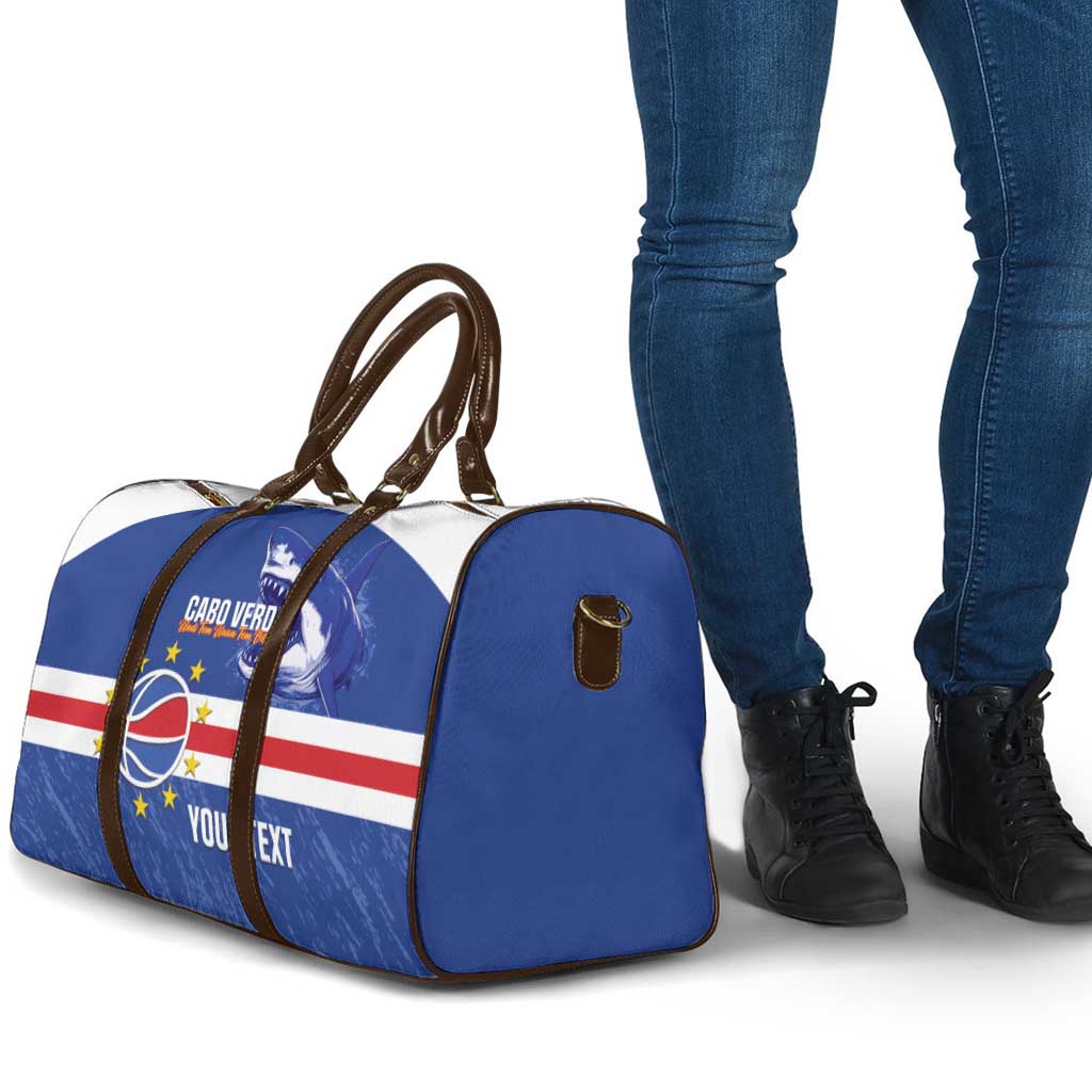 Cape Verde Basketball Custom Travel Bag Come On Blue Sharks