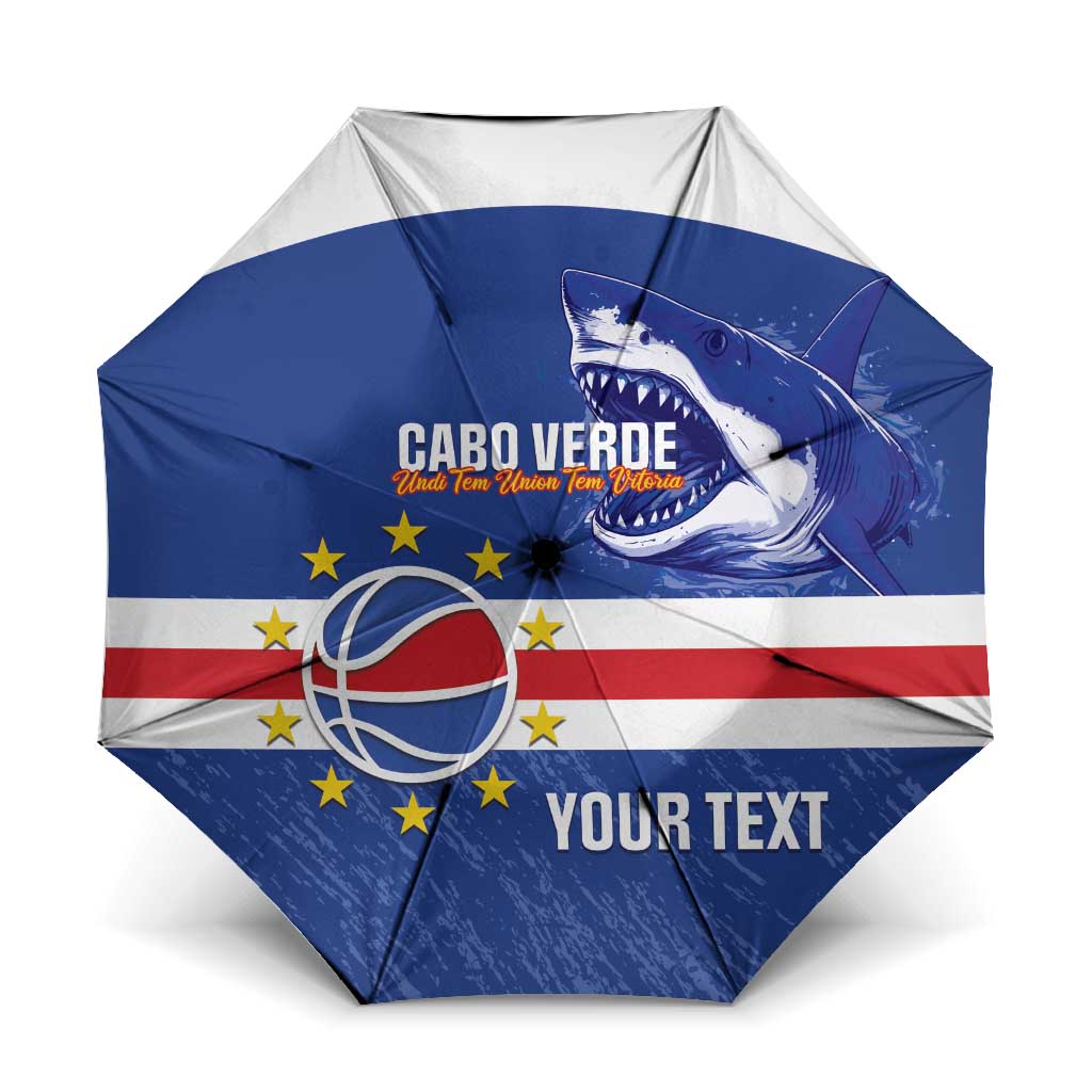 Cape Verde Basketball Custom Umbrella Come On Blue Sharks