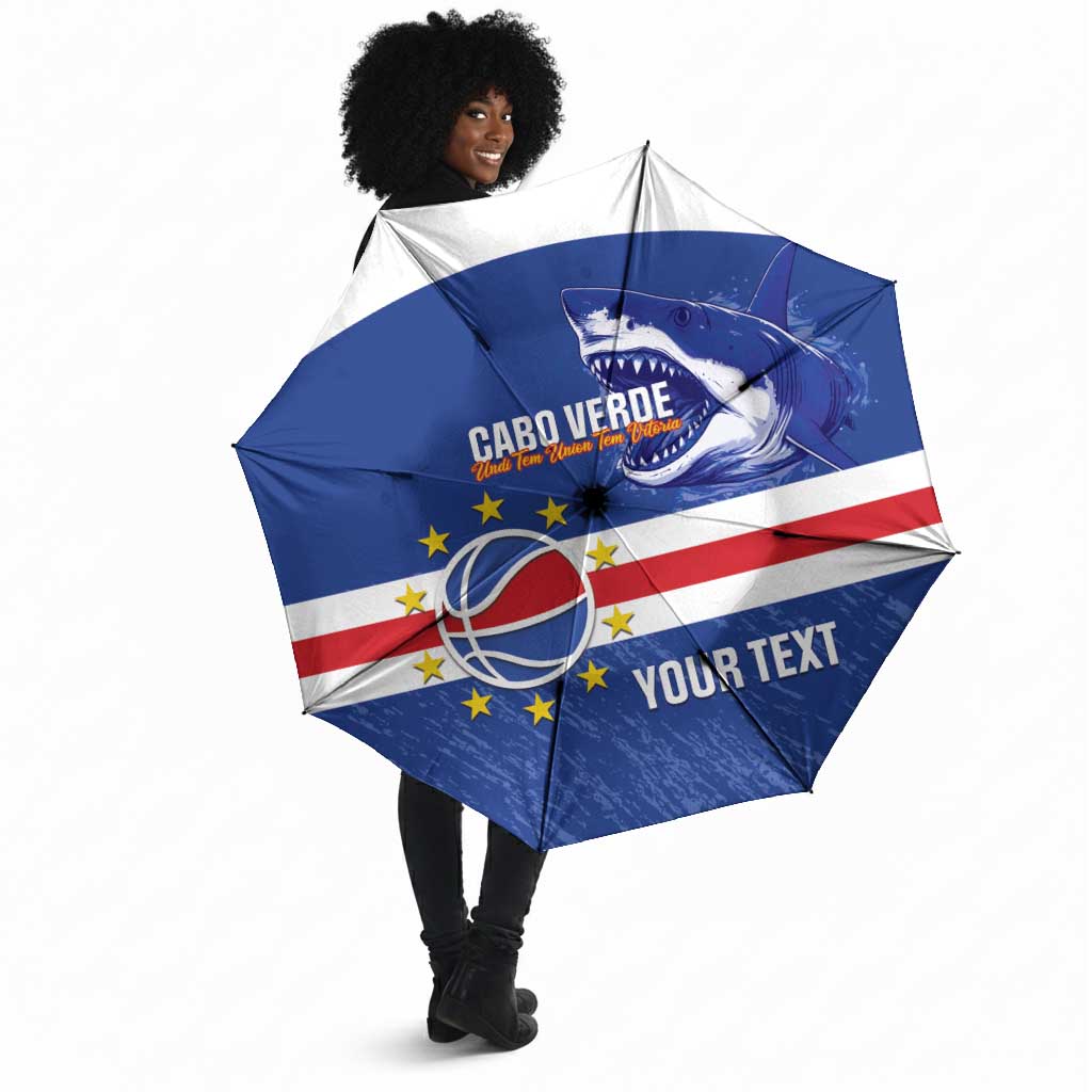 Cape Verde Basketball Custom Umbrella Come On Blue Sharks