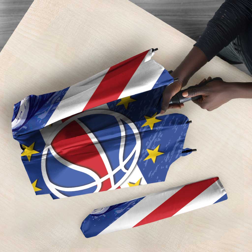 Cape Verde Basketball Custom Umbrella Come On Blue Sharks