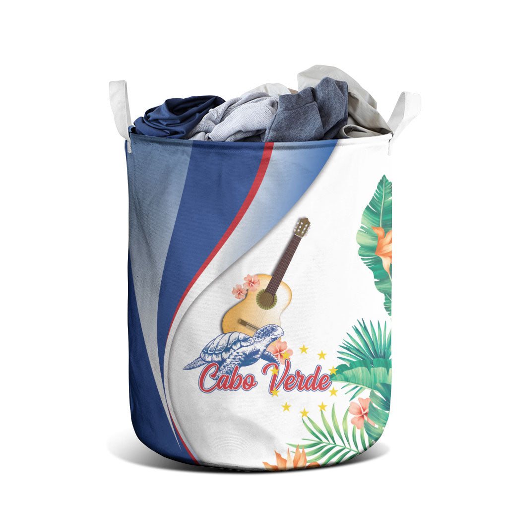 Cavaquinho Cabo Verde Laundry Basket Cape Verdean Instrument Tropical Sea Turtle