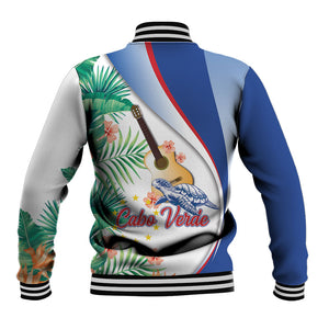 Cavaquinho Cabo Verde Baseball Jacket Cape Verdean Instrument Tropical Sea Turtle