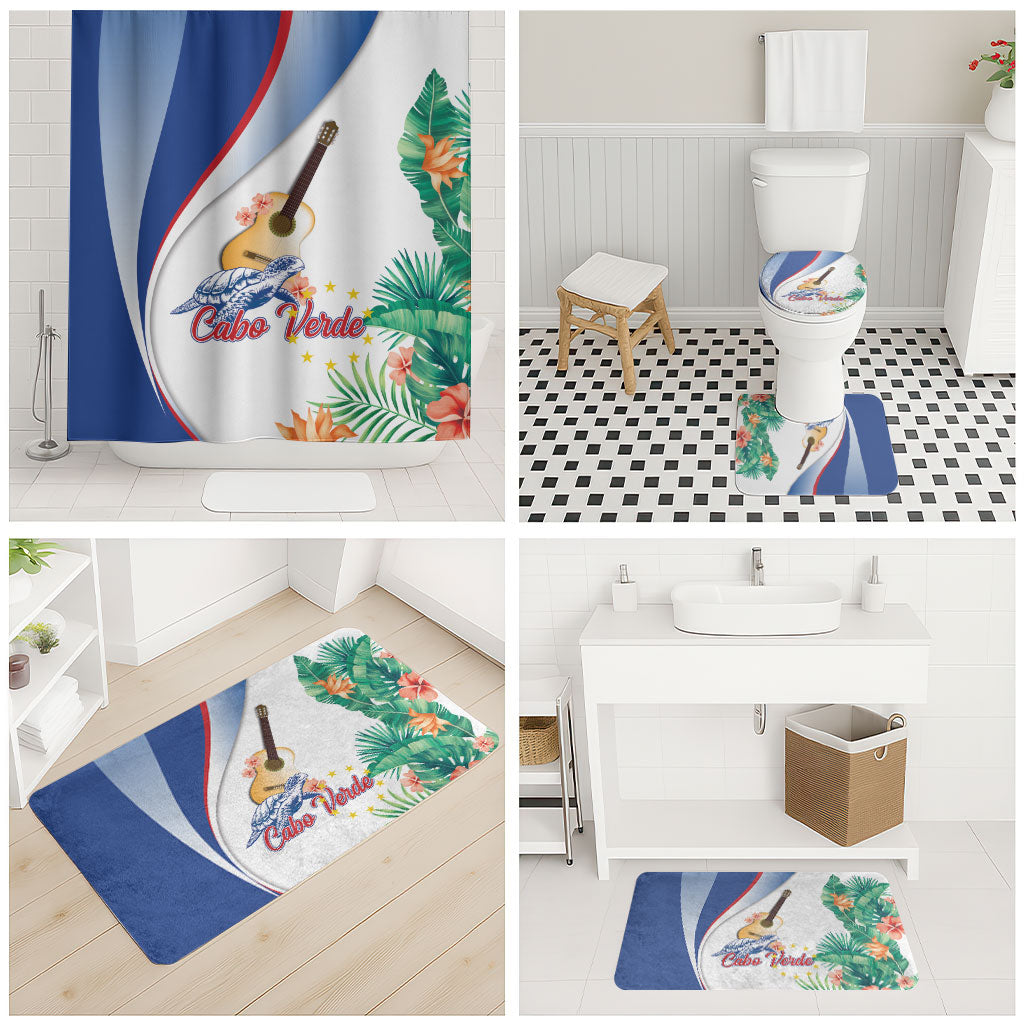 Cavaquinho Cabo Verde Bathroom Set Cape Verdean Instrument Tropical Sea Turtle