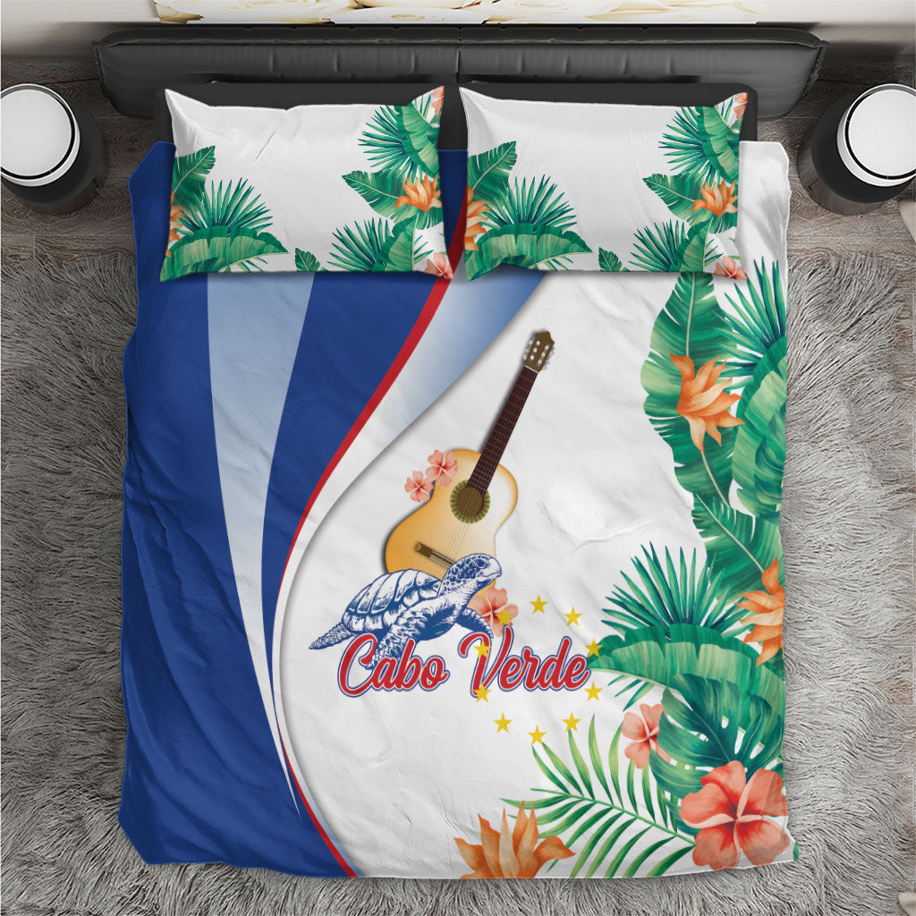 Cavaquinho Cabo Verde Bedding Set Cape Verdean Instrument Tropical Sea Turtle