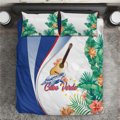 Cavaquinho Cabo Verde Bedding Set Cape Verdean Instrument Tropical Sea Turtle