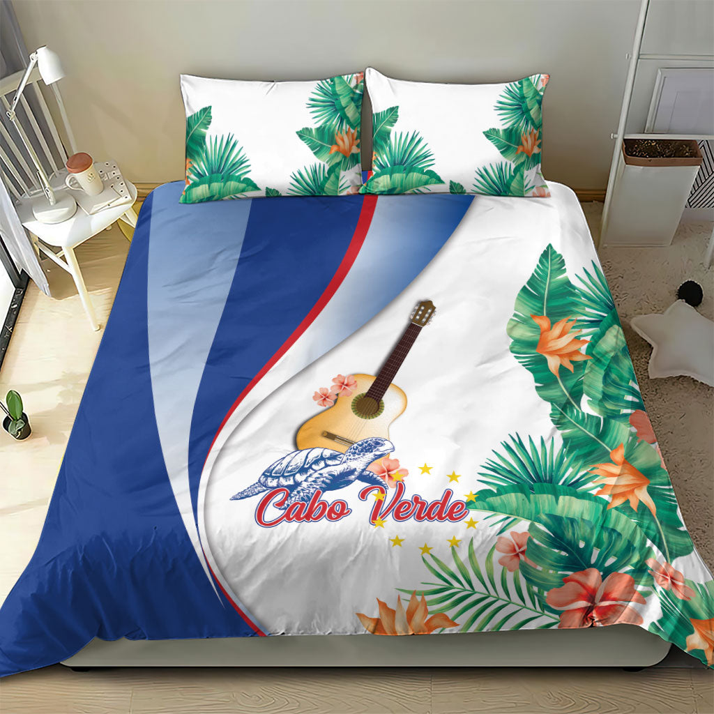 Cavaquinho Cabo Verde Bedding Set Cape Verdean Instrument Tropical Sea Turtle