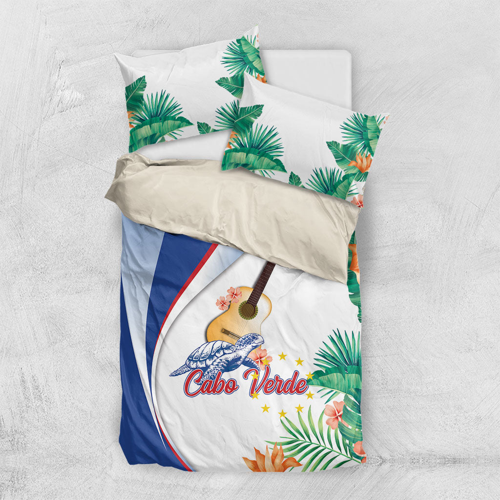 Cavaquinho Cabo Verde Bedding Set Cape Verdean Instrument Tropical Sea Turtle