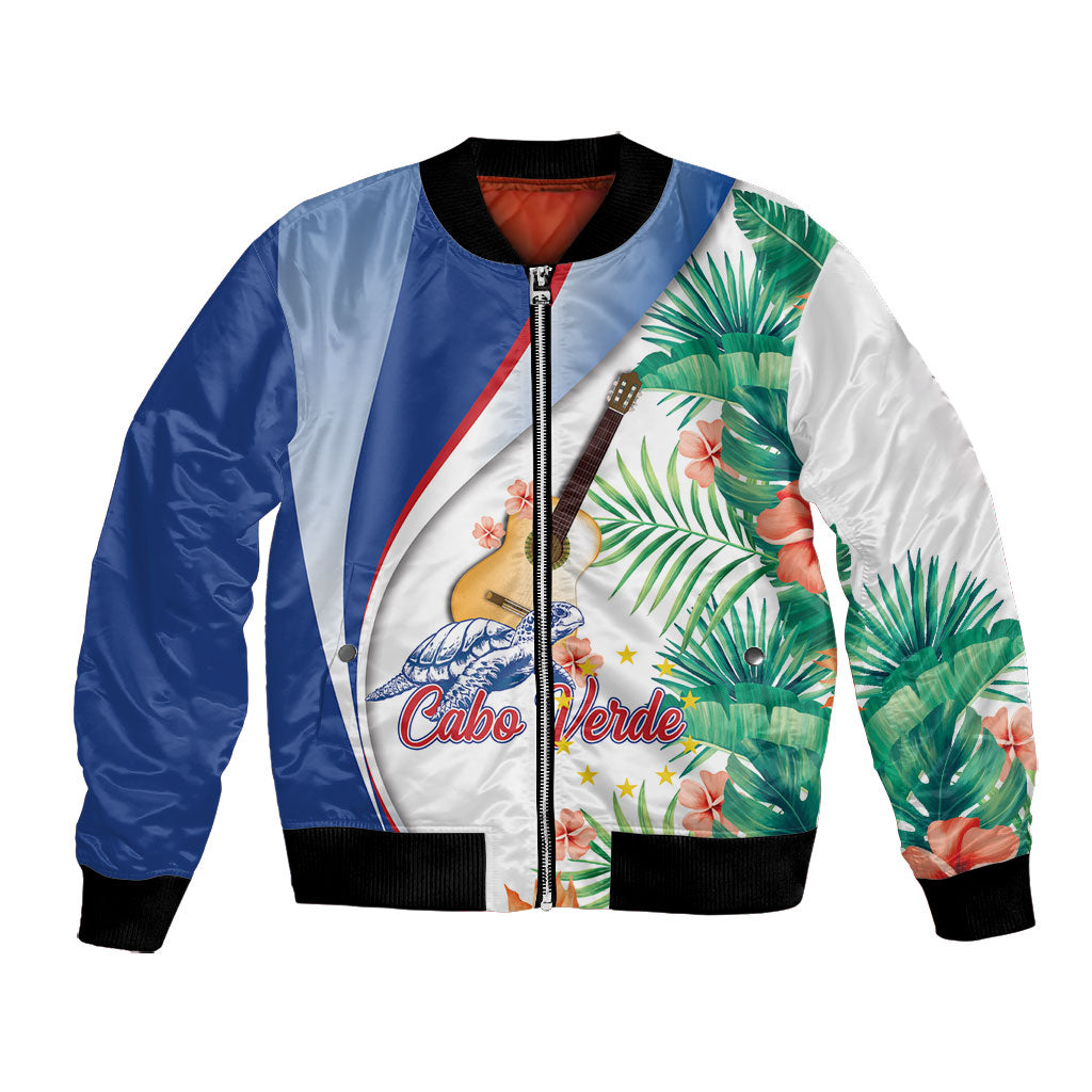 Cavaquinho Cabo Verde Bomber Jacket Cape Verdean Instrument Tropical Sea Turtle