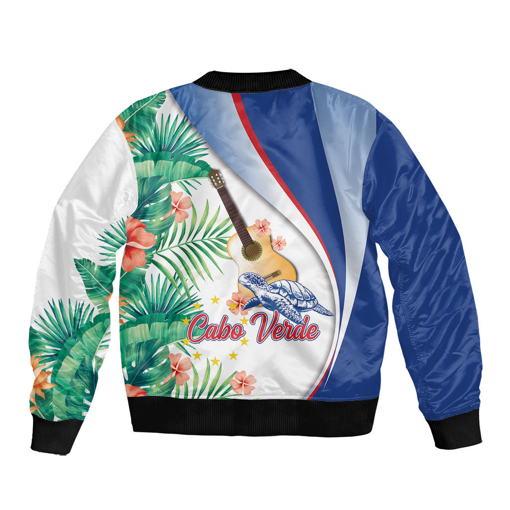 Cavaquinho Cabo Verde Bomber Jacket Cape Verdean Instrument Tropical Sea Turtle