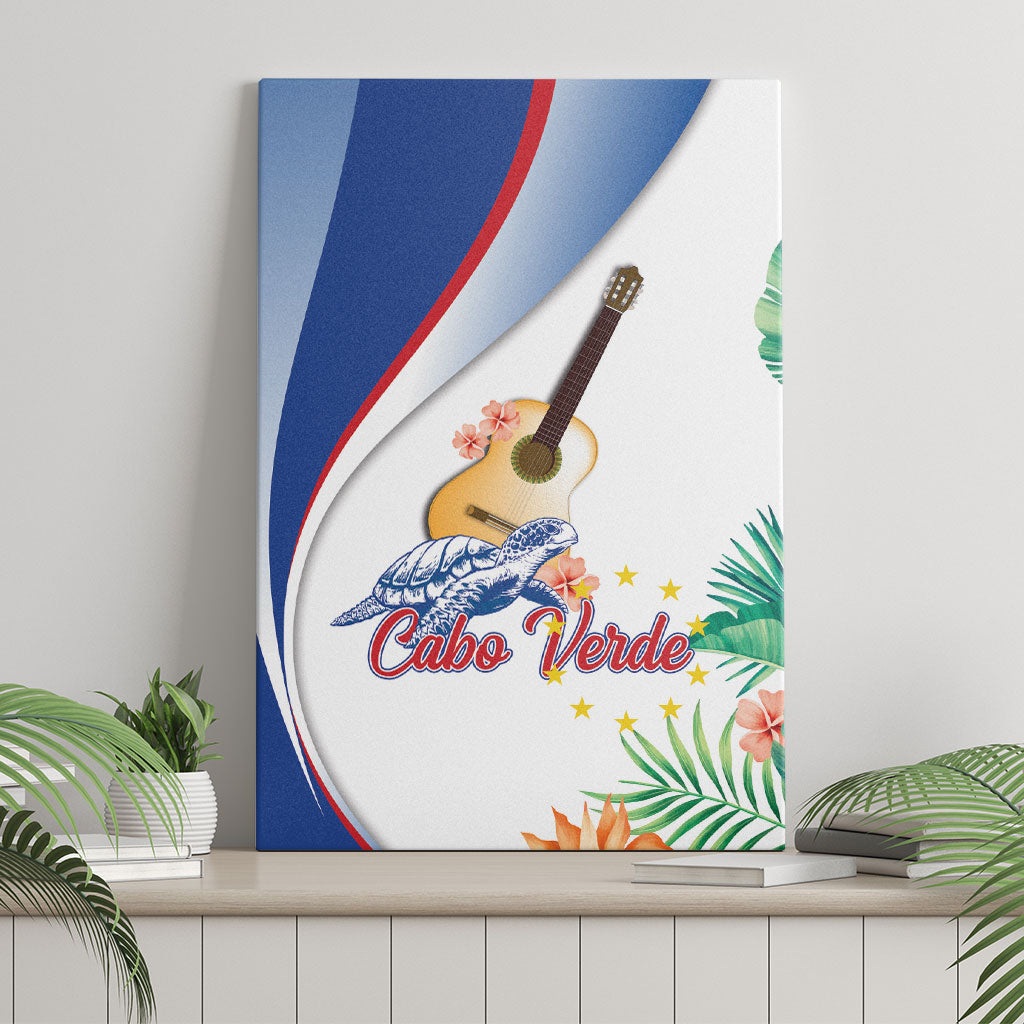 Cavaquinho Cabo Verde Canvas Wall Art Cape Verdean Instrument Tropical Sea Turtle
