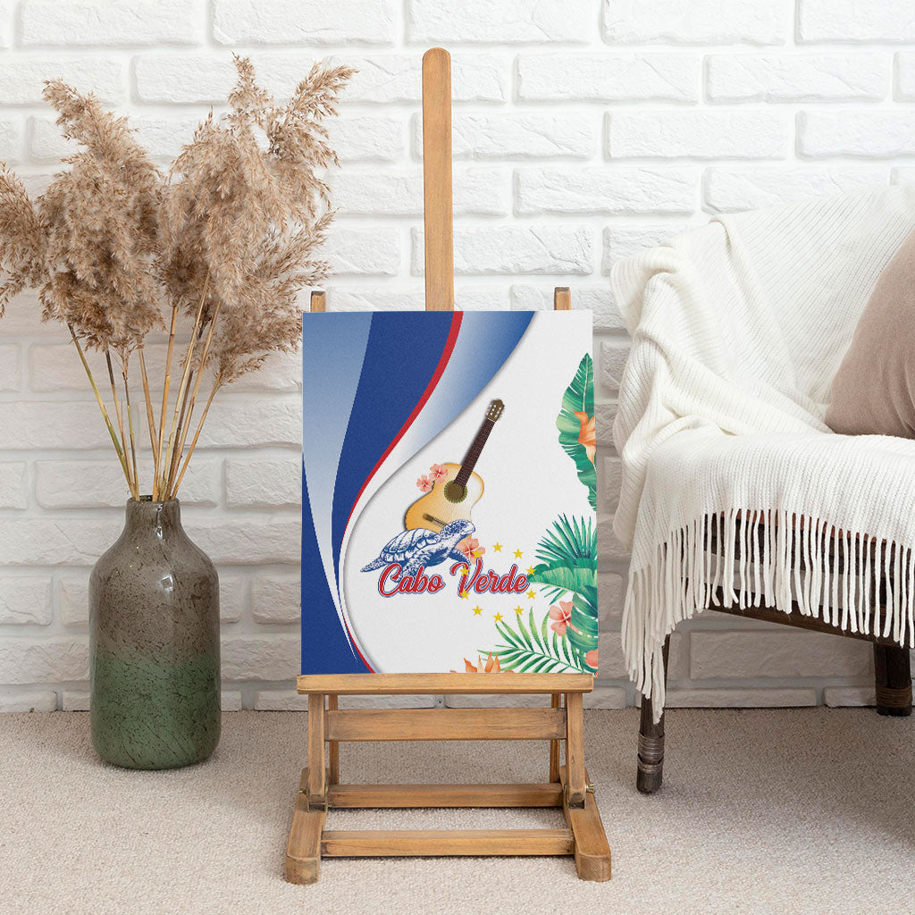 Cavaquinho Cabo Verde Canvas Wall Art Cape Verdean Instrument Tropical Sea Turtle
