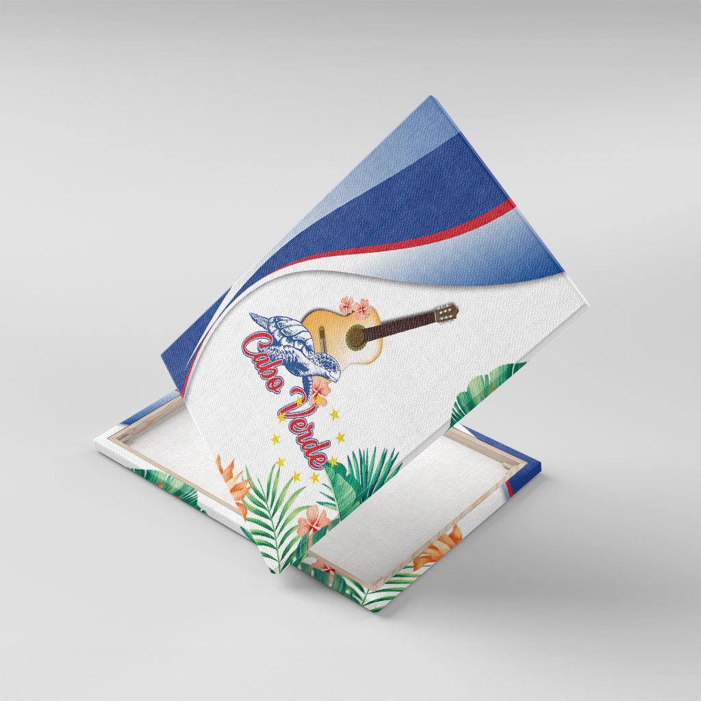 Cavaquinho Cabo Verde Canvas Wall Art Cape Verdean Instrument Tropical Sea Turtle