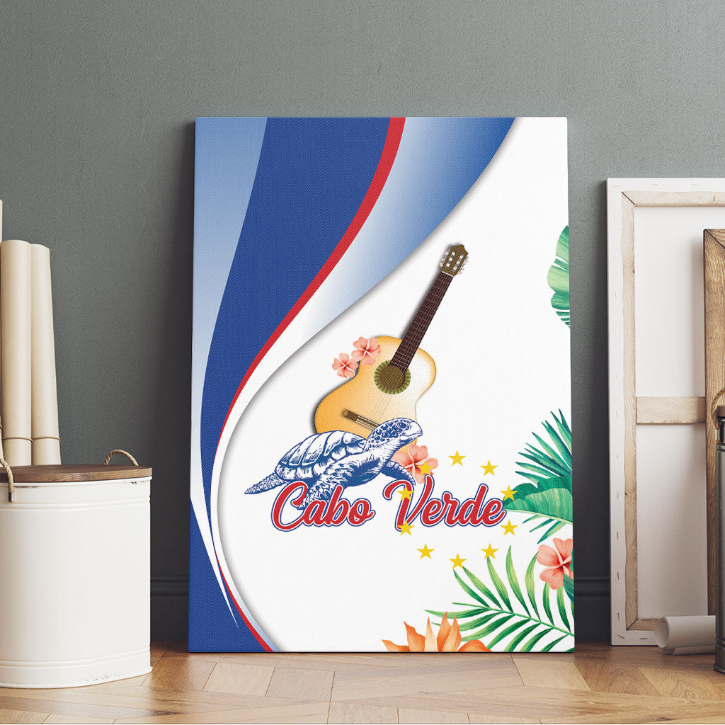 Cavaquinho Cabo Verde Canvas Wall Art Cape Verdean Instrument Tropical Sea Turtle