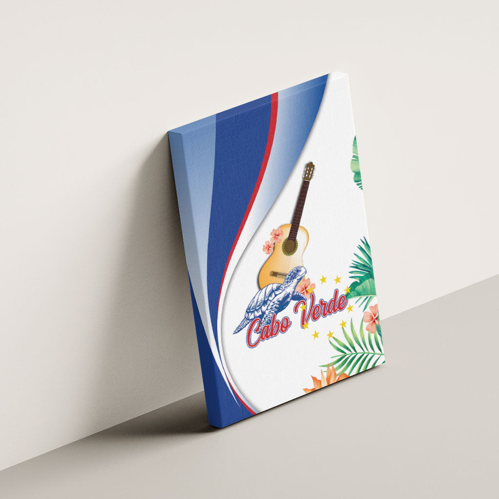 Cavaquinho Cabo Verde Canvas Wall Art Cape Verdean Instrument Tropical Sea Turtle