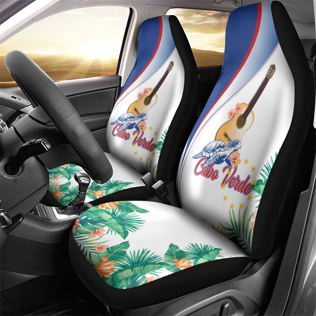 Cavaquinho Cabo Verde Car Seat Cover Cape Verdean Instrument Tropical Sea Turtle
