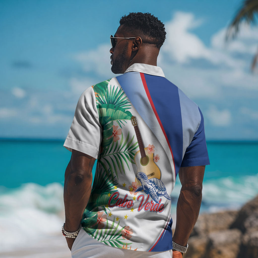 Cavaquinho Cabo Verde Hawaiian Shirt Cape Verdean Instrument Tropical Sea Turtle