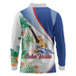 Cavaquinho Cabo Verde Long Sleeve Polo Shirt Cape Verdean Instrument Tropical Sea Turtle