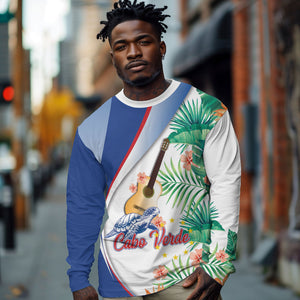 Cavaquinho Cabo Verde Long Sleeve Shirt Cape Verdean Instrument Tropical Sea Turtle