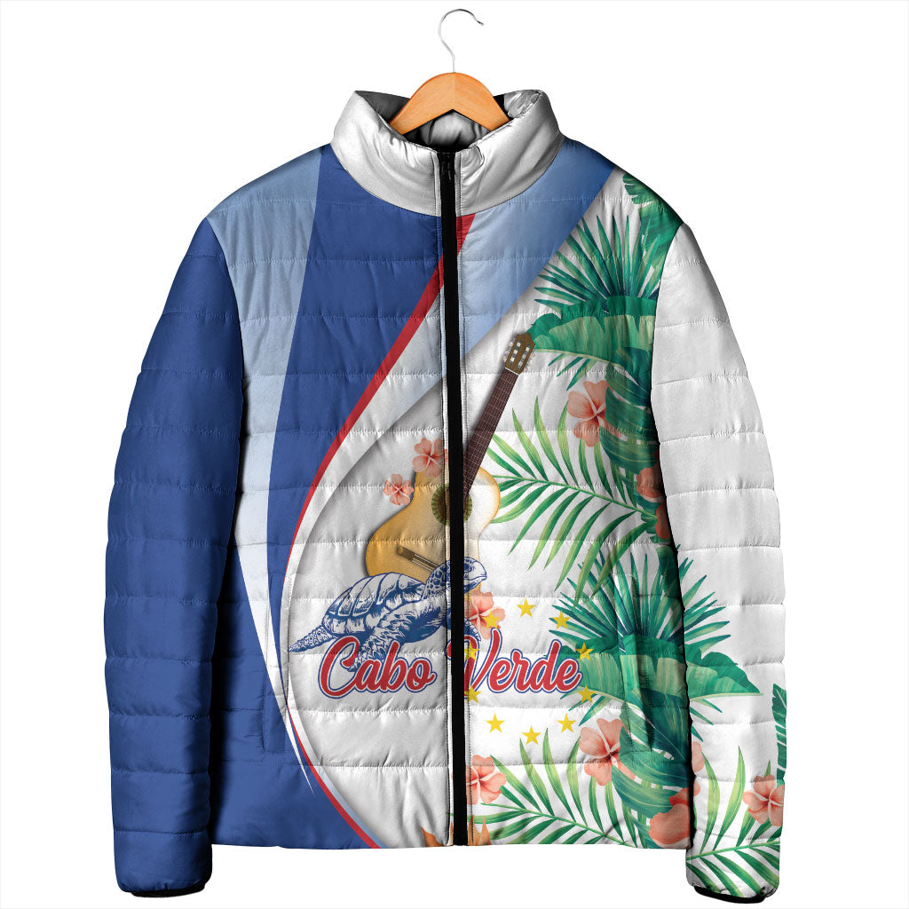 Cavaquinho Cabo Verde Padded Jacket Cape Verdean Instrument Tropical Sea Turtle