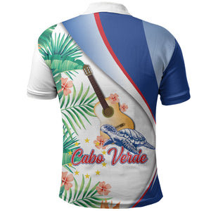 Cavaquinho Cabo Verde Polo Shirt Cape Verdean Instrument Tropical Sea Turtle