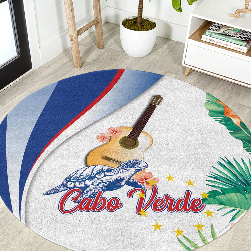 Cavaquinho Cabo Verde Round Carpet Cape Verdean Instrument Tropical Sea Turtle