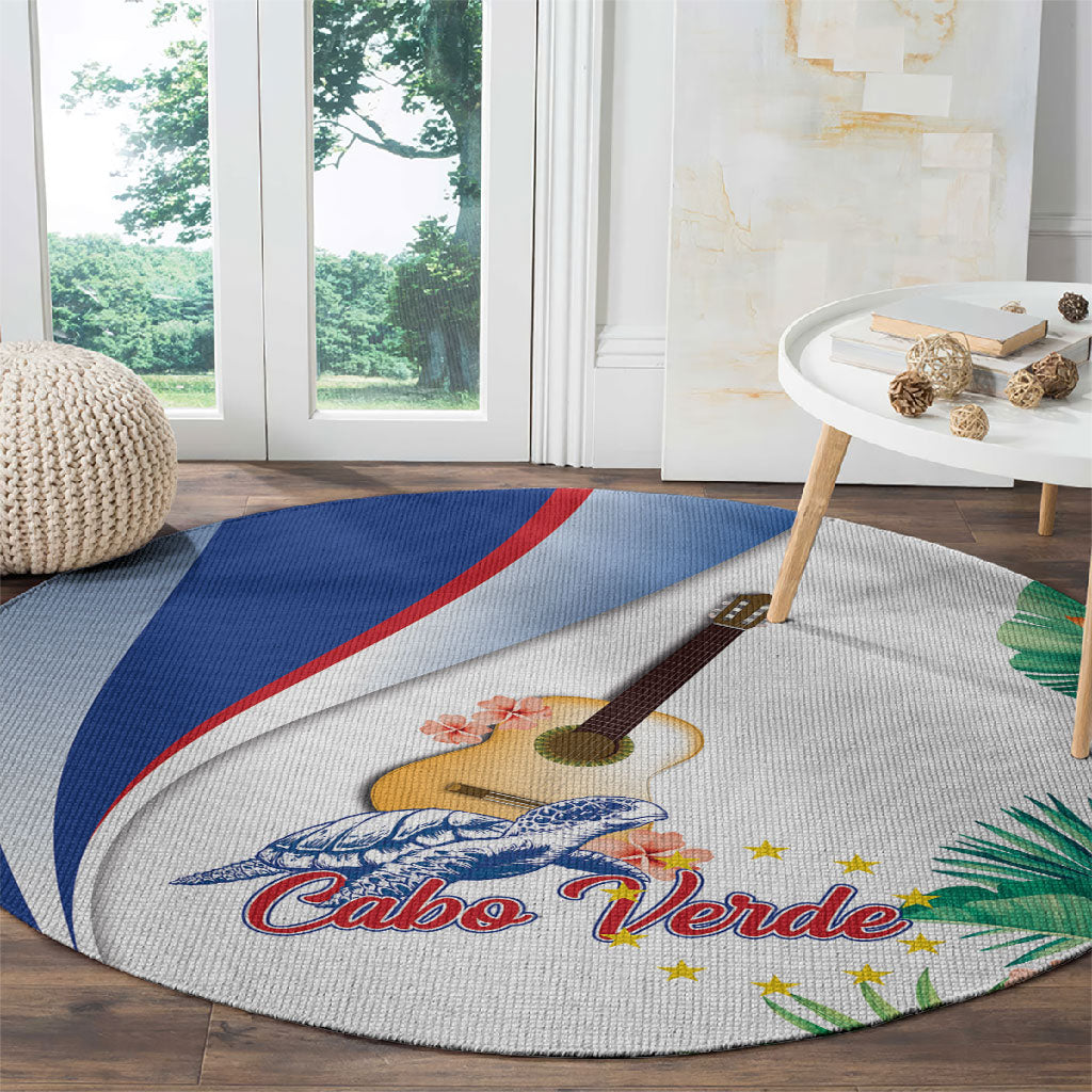 Cavaquinho Cabo Verde Round Carpet Cape Verdean Instrument Tropical Sea Turtle