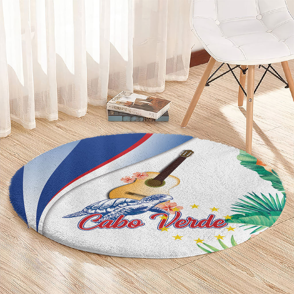 Cavaquinho Cabo Verde Round Carpet Cape Verdean Instrument Tropical Sea Turtle
