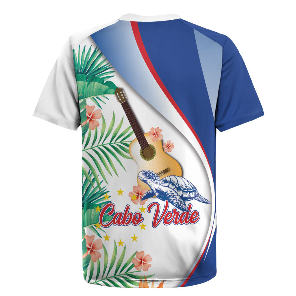Cavaquinho Cabo Verde Rugby Jersey Cape Verdean Instrument Tropical Sea Turtle