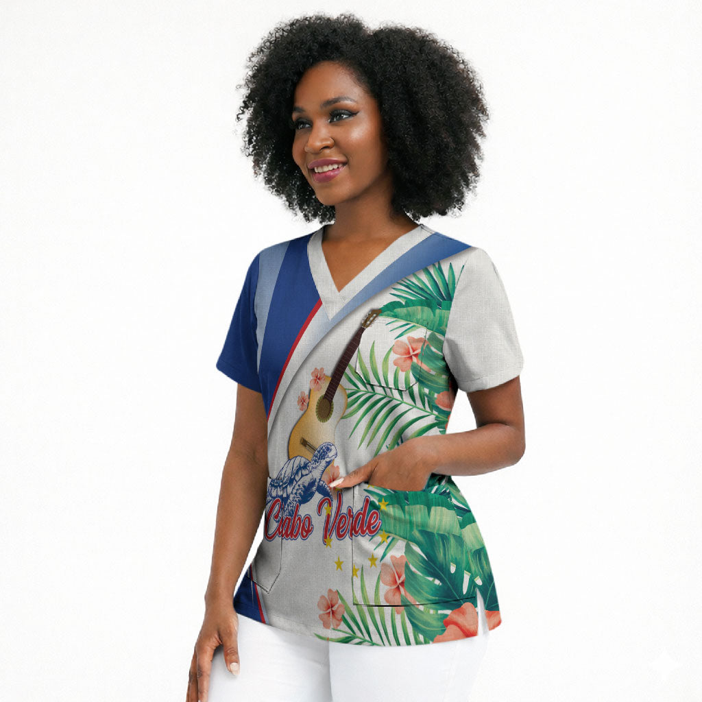 Cavaquinho Cabo Verde Scrub Top Cape Verdean Instrument Tropical Sea Turtle