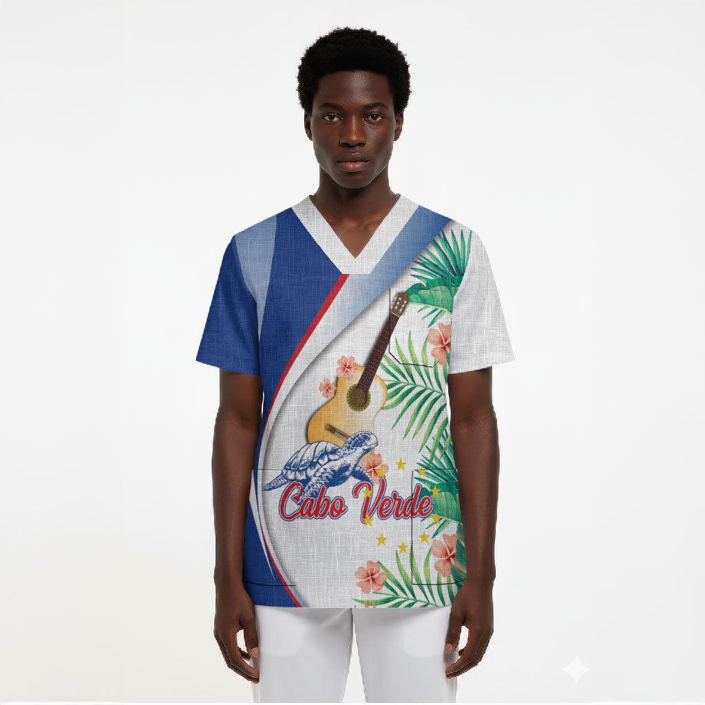 Cavaquinho Cabo Verde Scrub Top Cape Verdean Instrument Tropical Sea Turtle